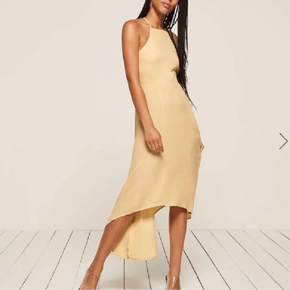 Reformation yellow waverly summer dress